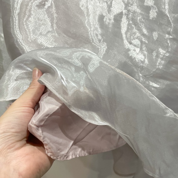 Vintage Long Flare Skirt/ Vintage Wedding Skirt/ Vintage Carrie Bradshaw skirt - Picture 4 of 9